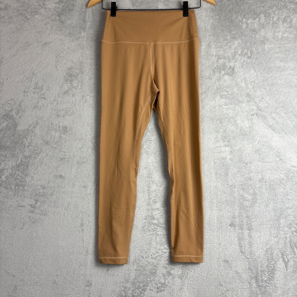 CRZ YOGA‎ Women High Waisted 25" Leggings Tan Camel Size 8 Athletic Pilates